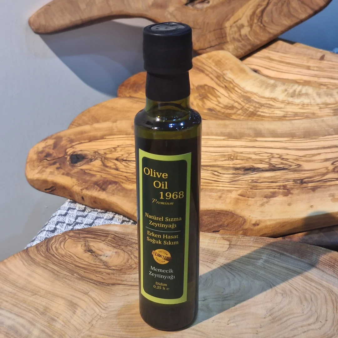 Olive Oil 1968 Serisi Cam Şişe 0.25lt - Erken Hasat Soğuk Sıkım Zeytinyağı