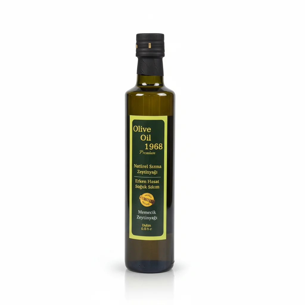 Olive Oil 1968 Serisi Cam Şişe 0.5lt - Erken Hasat Soğuk Sıkım Zeytinyağı