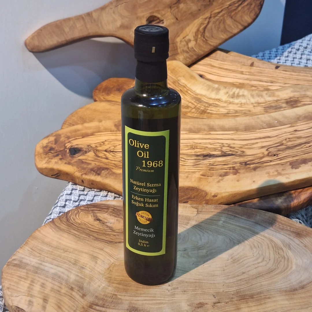 Olive Oil 1968 Serisi Cam Şişe 0.5lt - Erken Hasat Soğuk Sıkım Zeytinyağı