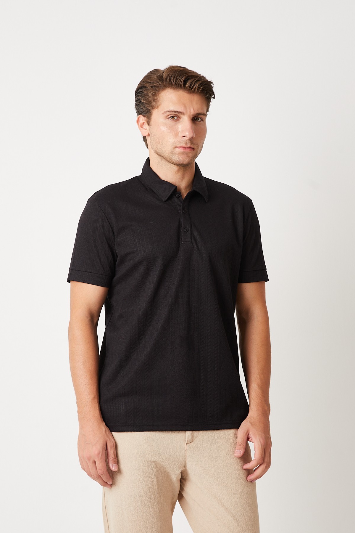 MCR DETAY POLO YAKA T-SHIRT SİYAH