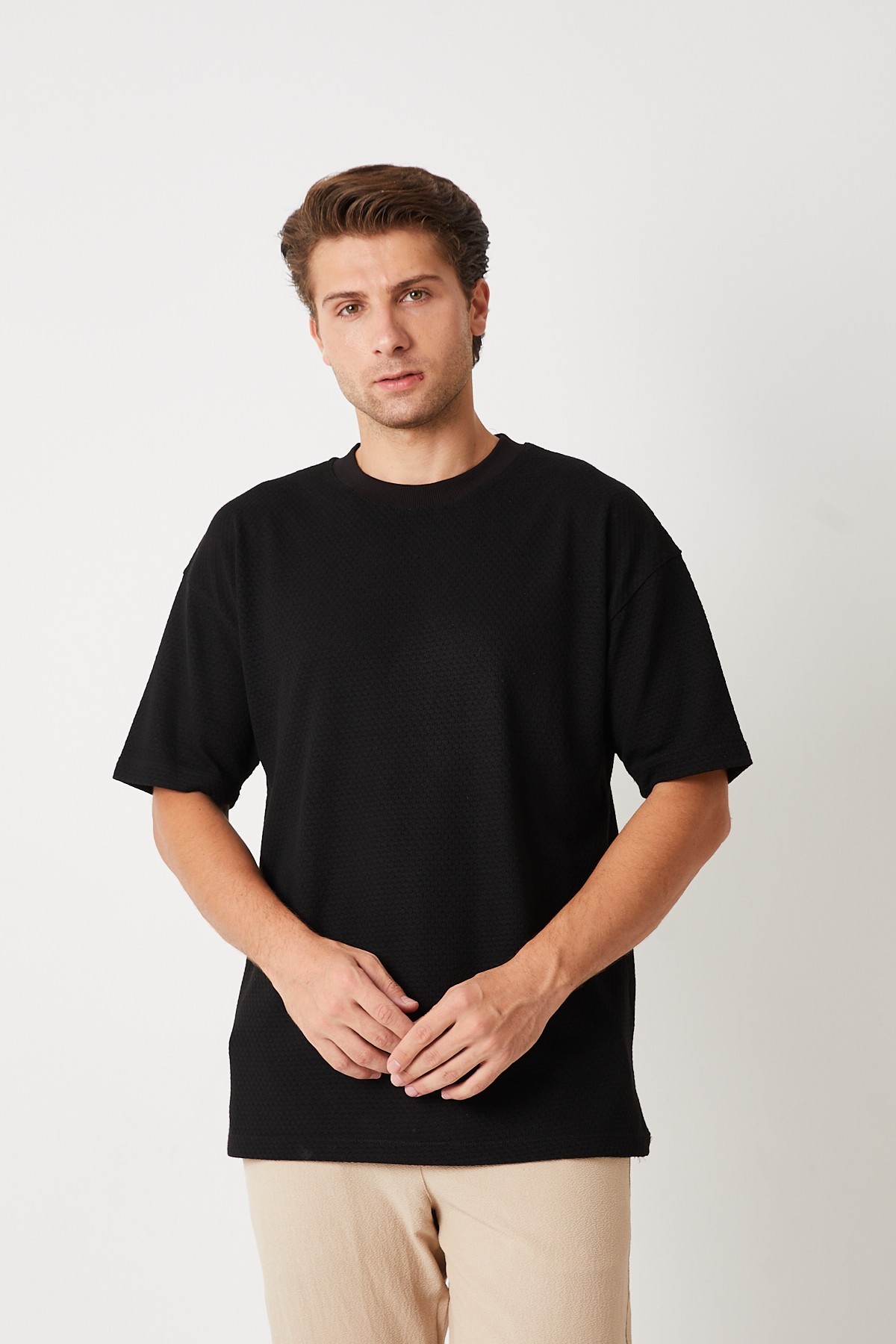 KESİK ETİKET T-SHIRT DG SİYAH