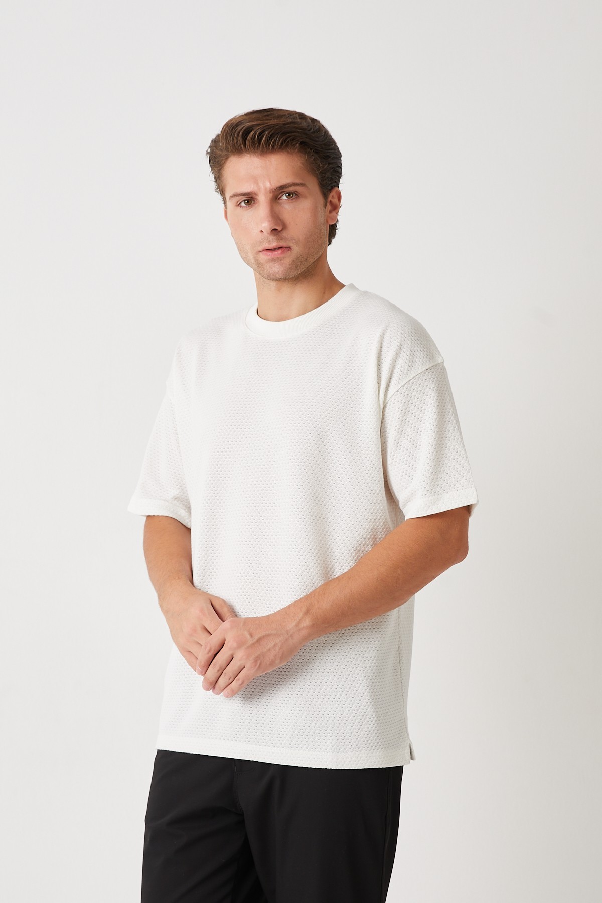 KESİK ETİKET T-SHIRT DG BEYAZ