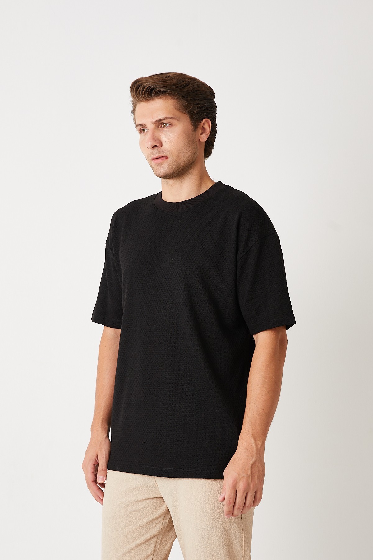 KESİK ETİKET T-SHIRT DG SİYAH