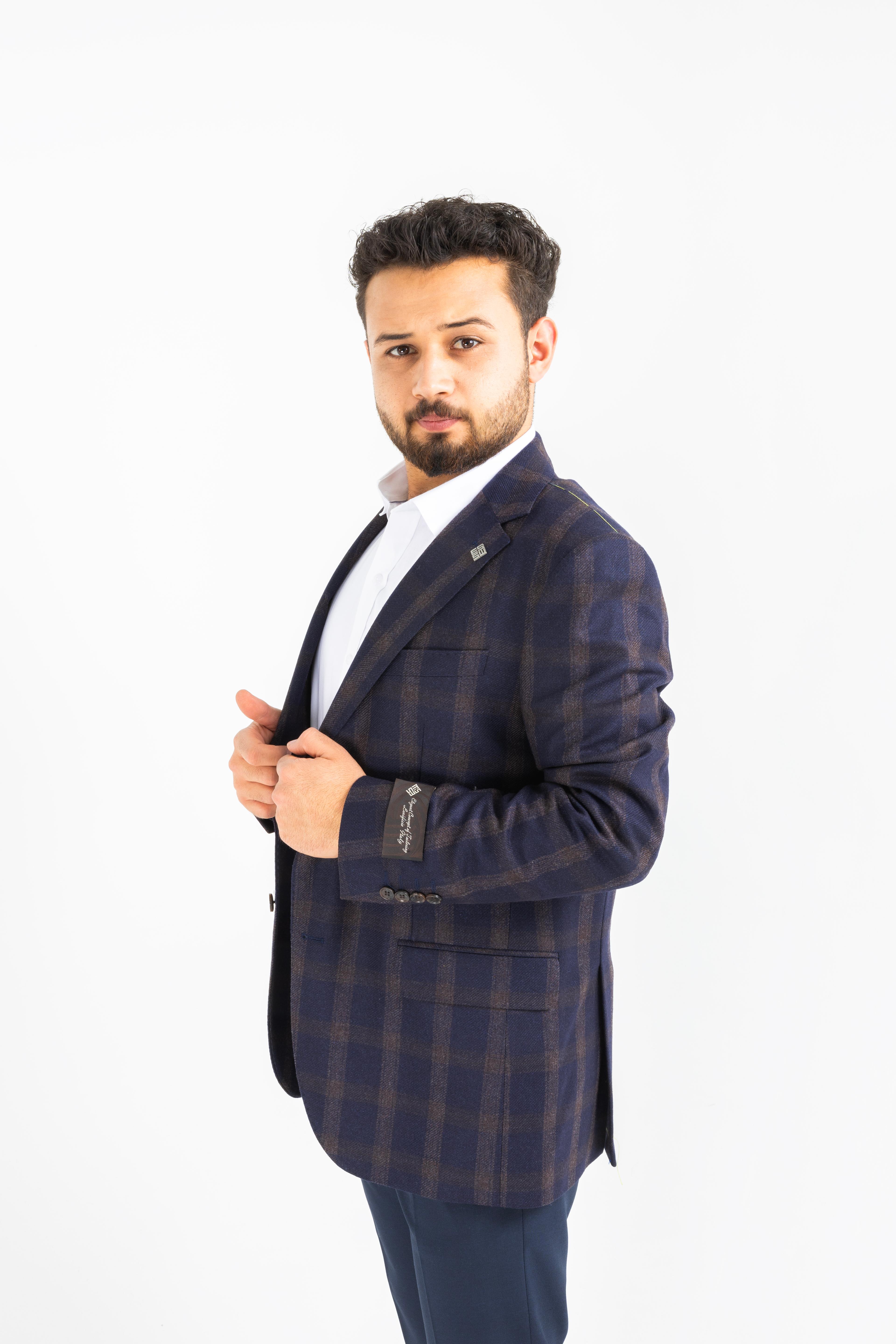 Erkek Kol Ceket Lacivert