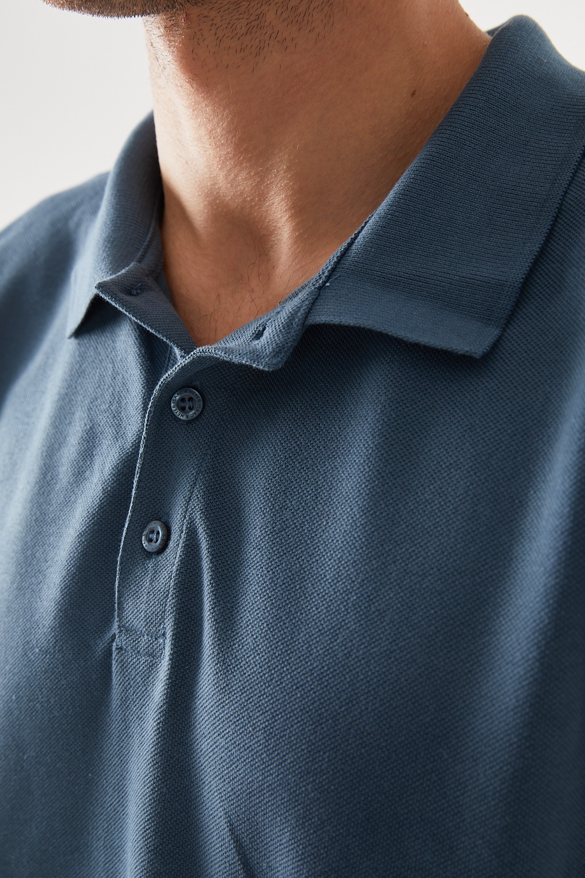 H.A POLO YAKA T-SHIRT MAVİ