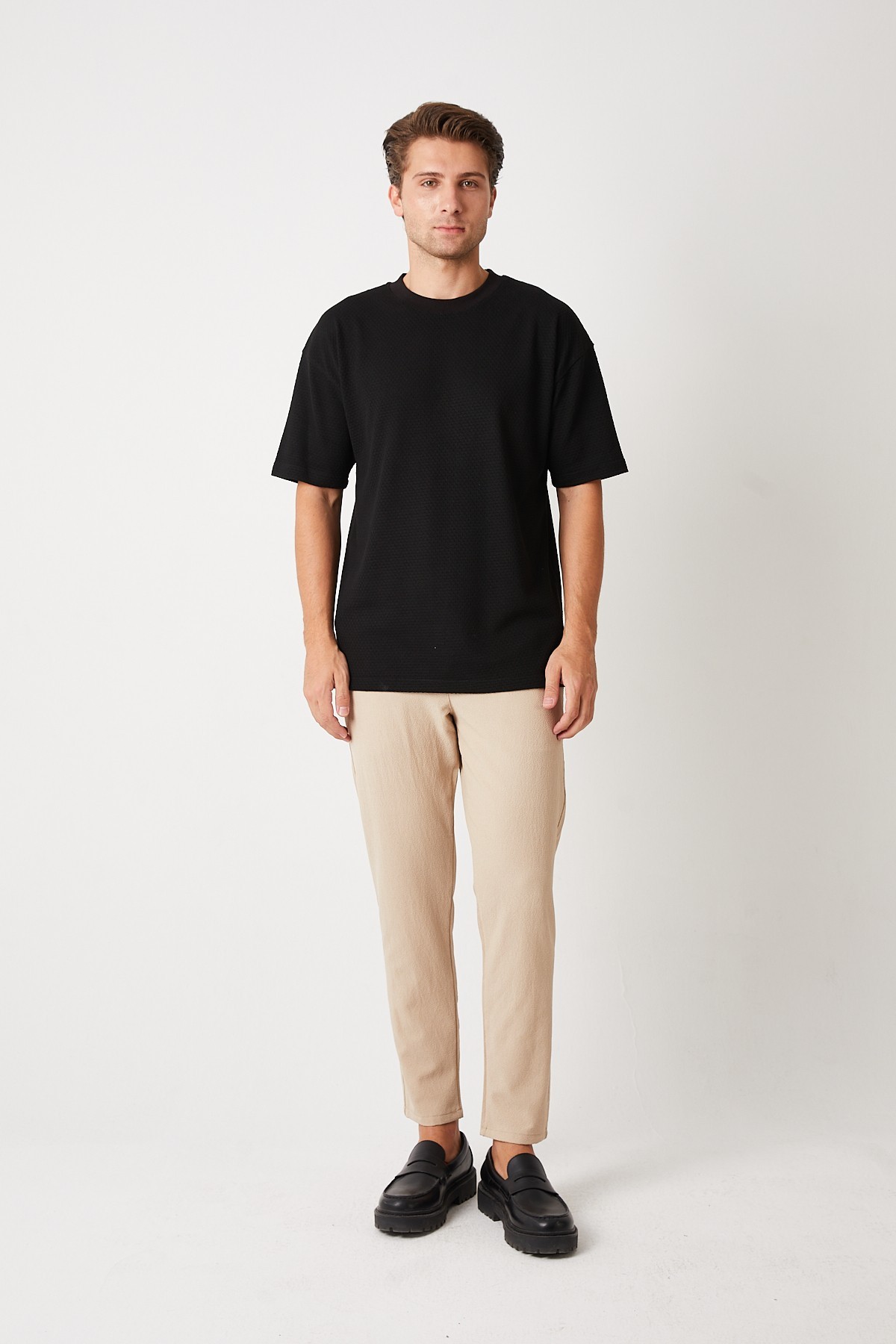 KESİK ETİKET T-SHIRT DG SİYAH