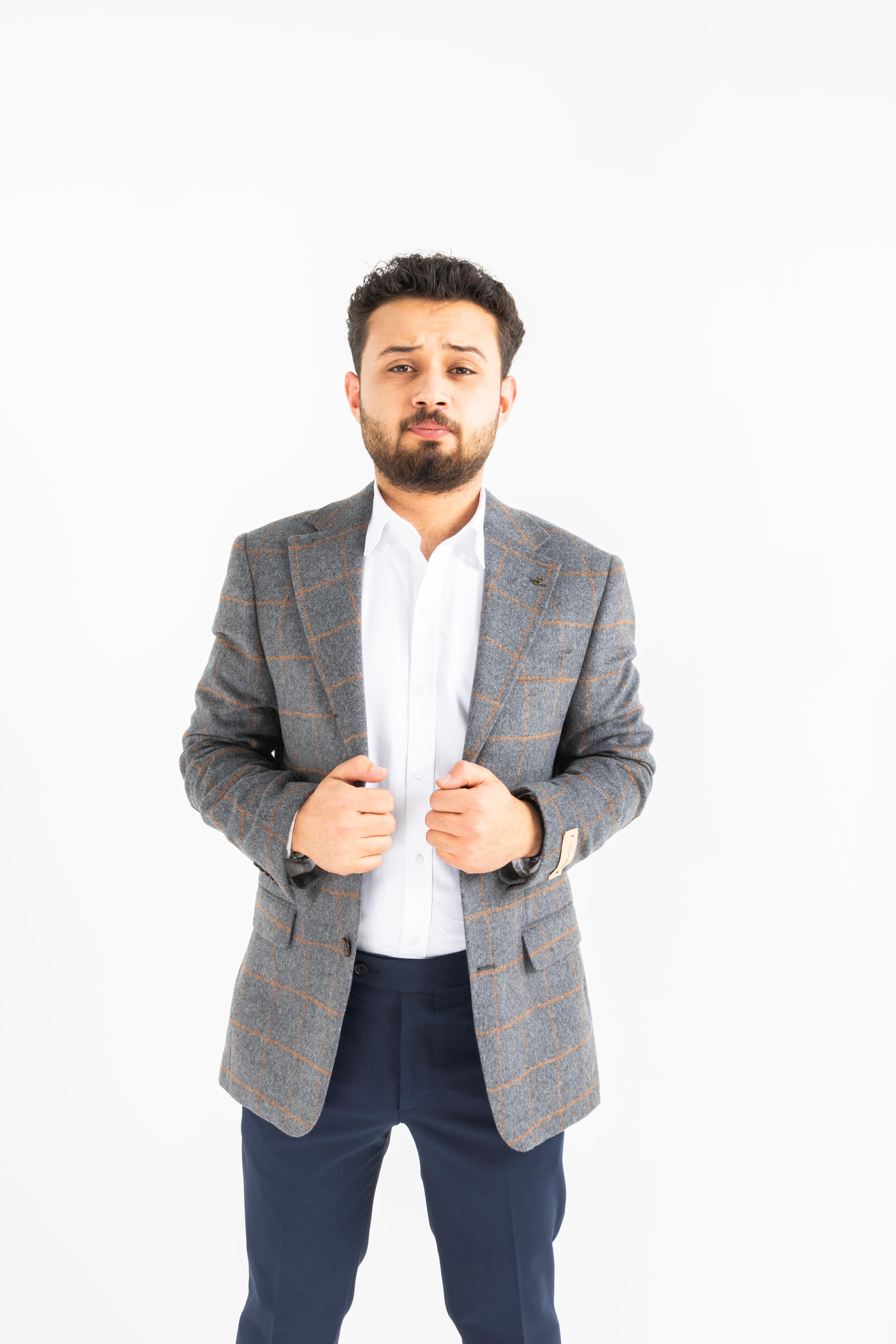 Erkek Kol Detaylı Ceket