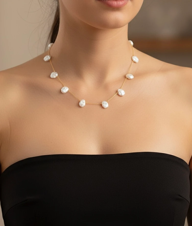 Leaf Pearl Choker