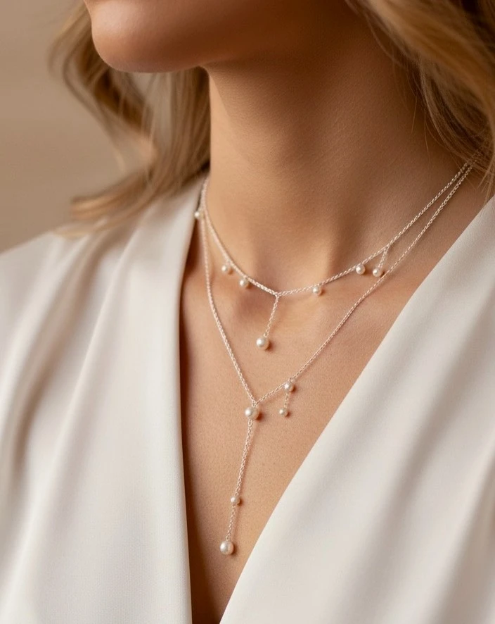 Asymmetric İnci Kolye