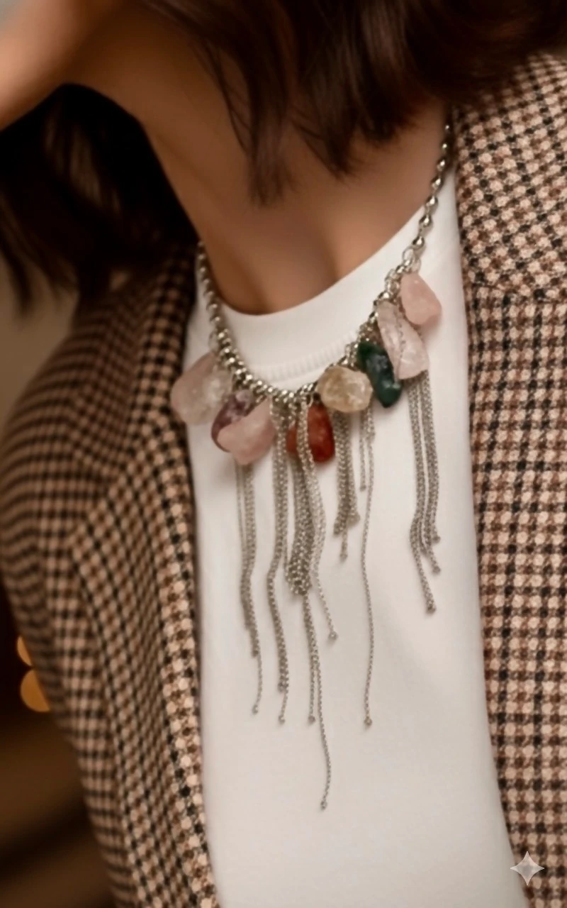 Petra Ham Doğal Taşlı Kolye