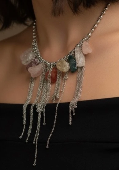 Petra Ham Doğal Taşlı Kolye