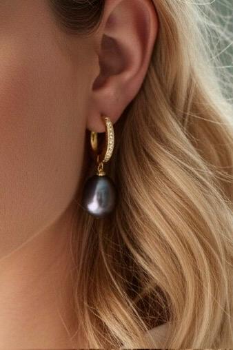 Black Pearl , Siyah İnci Küpe