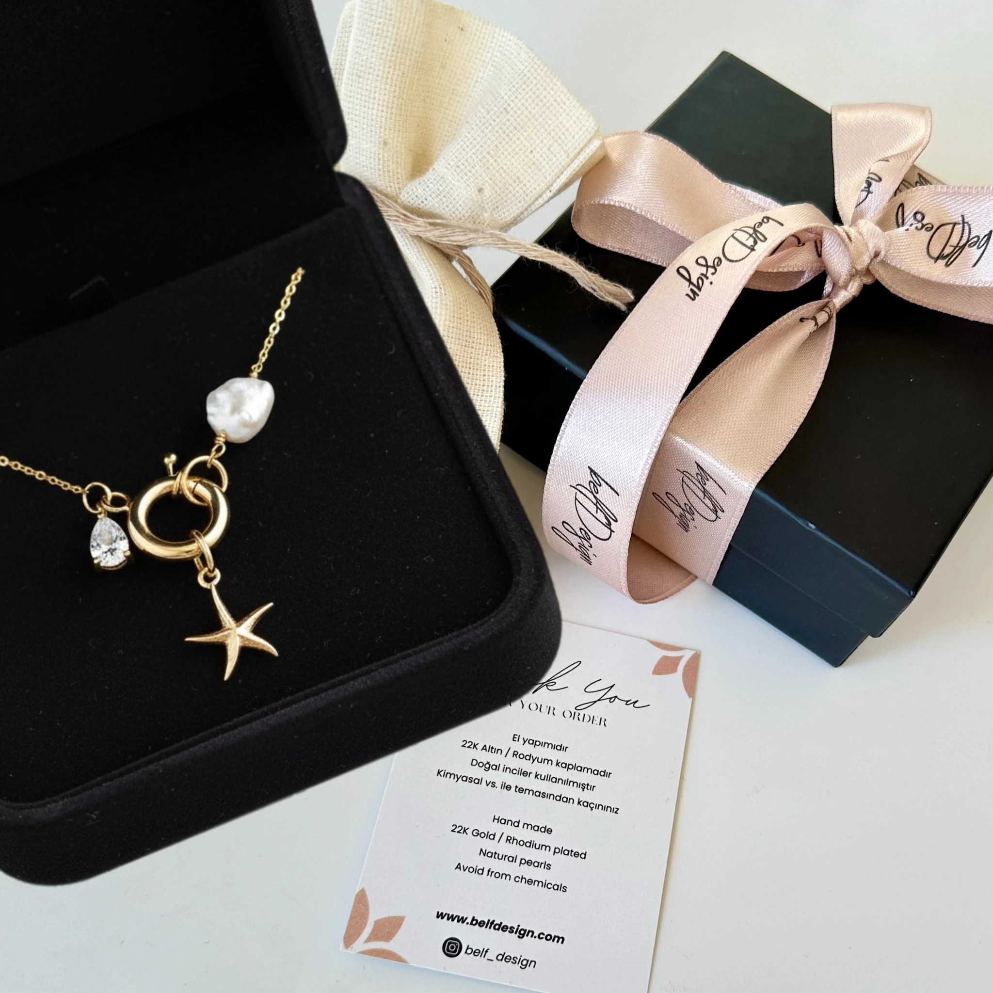 Seraphina Taşlı İncili Gümüş Kolye