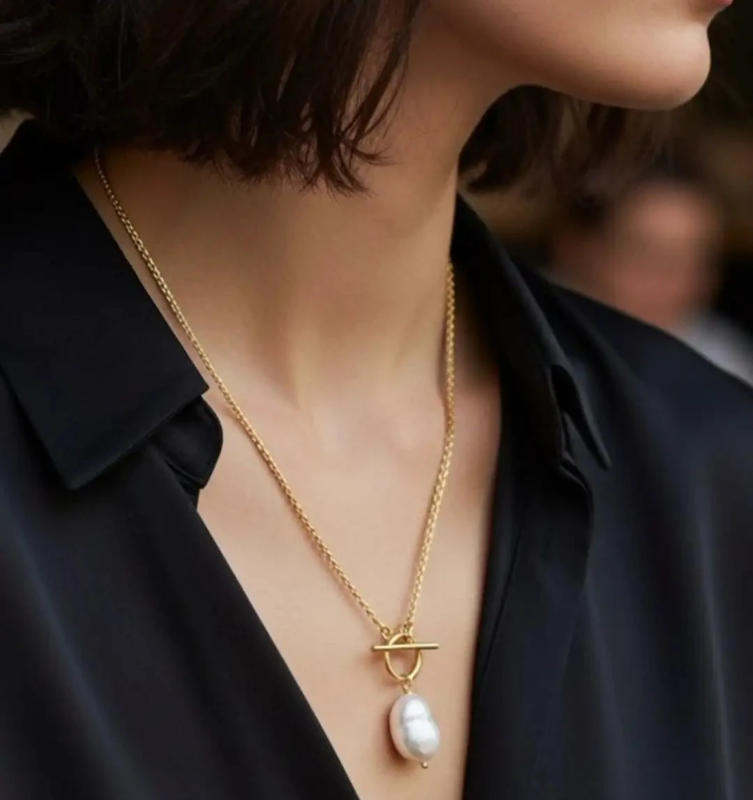 Pero Barok İncili Gümüş Kolye