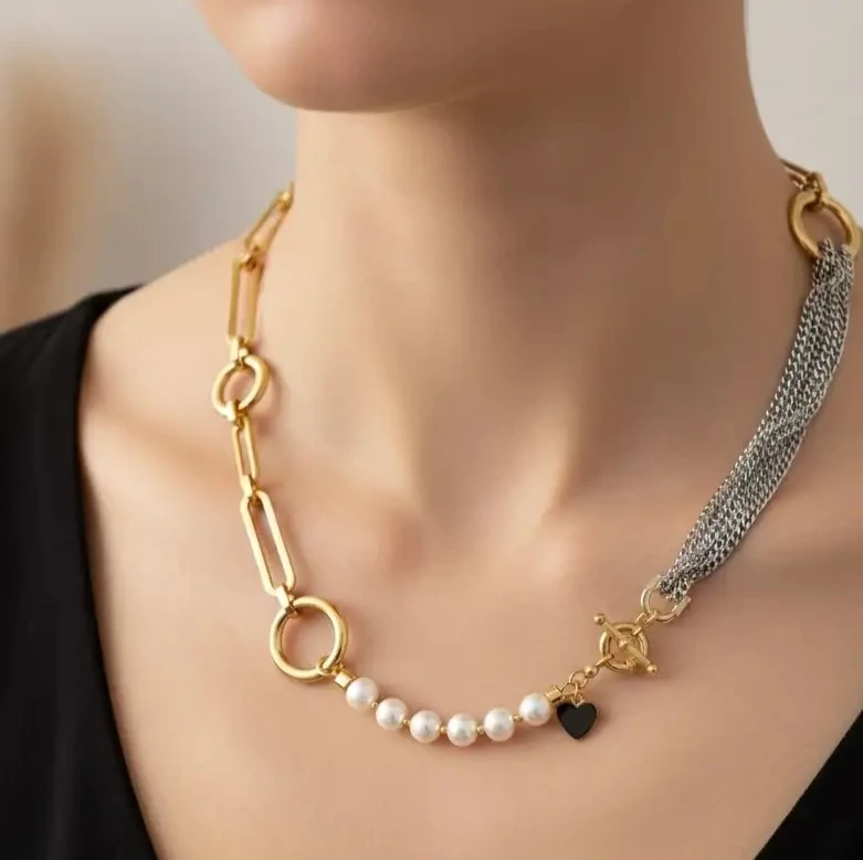 Palermo İnci Tasarım Kolye, Zincir kolye