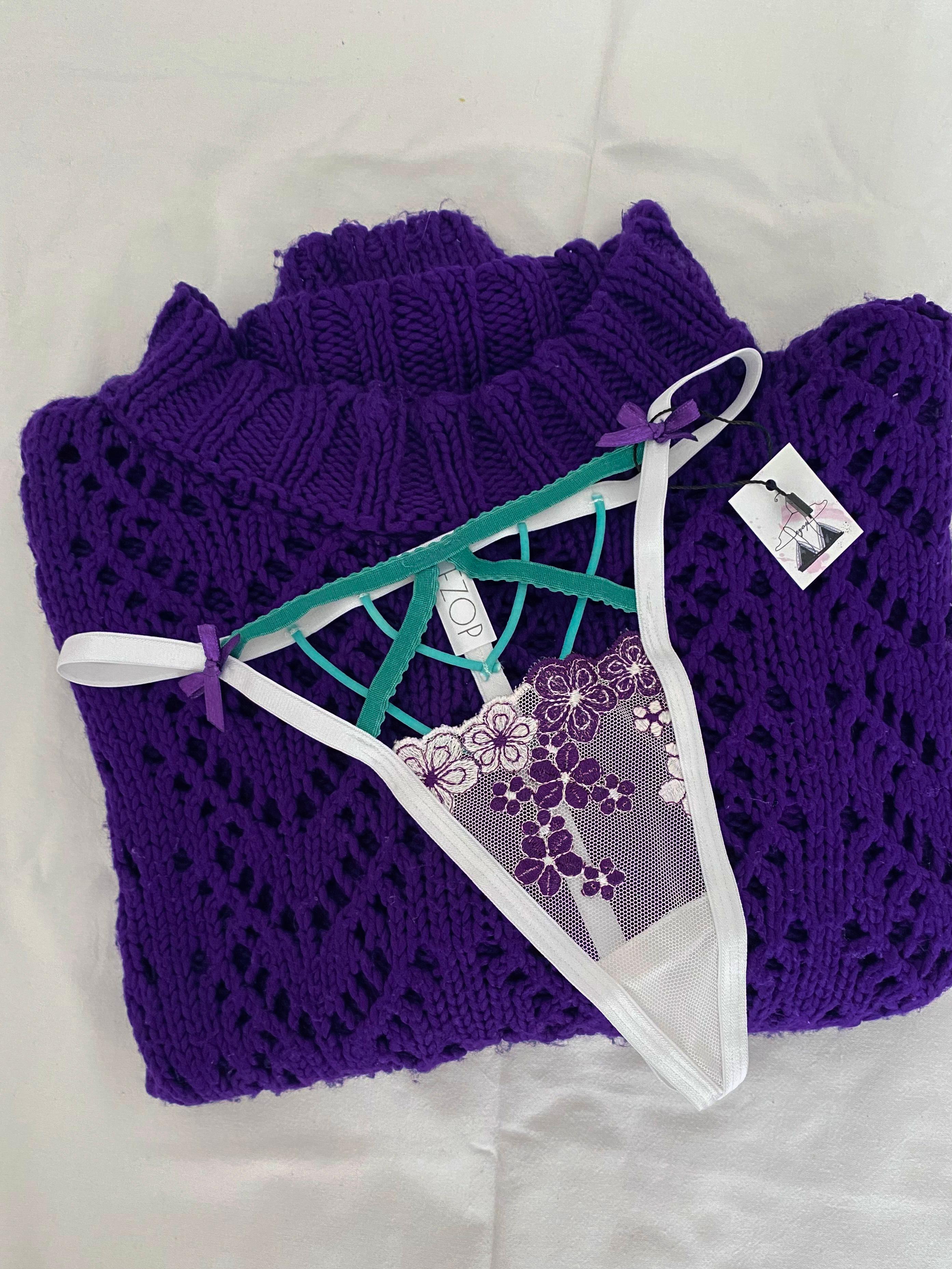 Purple Love Collection | Mor çiçekli tanga