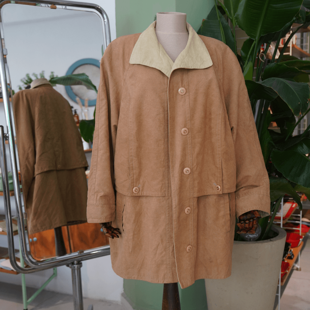 Kadın Oversize Trençkot - Kahverengi