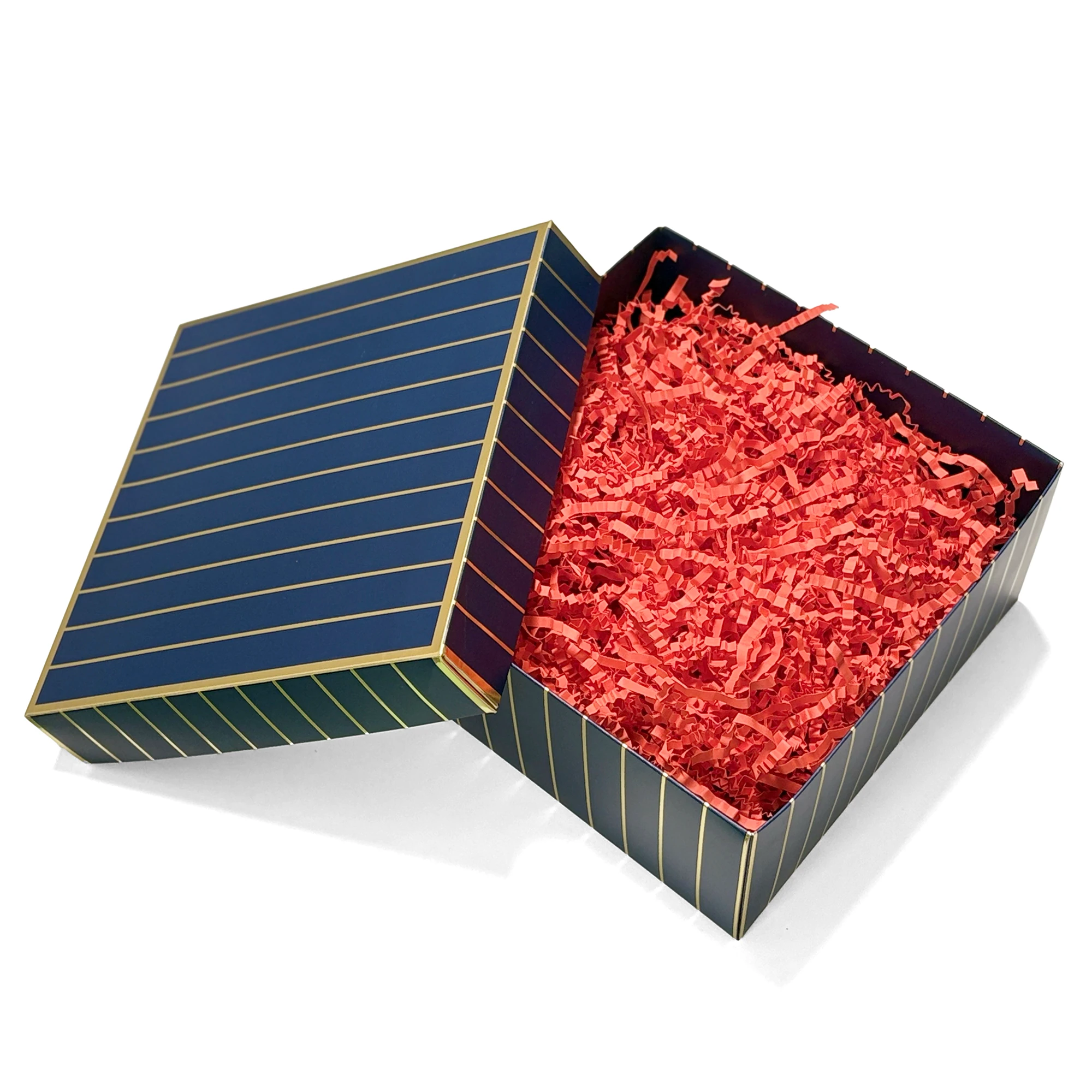 Hediye Kutusu- Lacivert Gold Çizgili