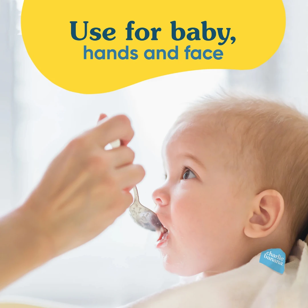 Charlie Banana Yıkanabilir Organik Pamuk Temizleme Mendili - 10'lu