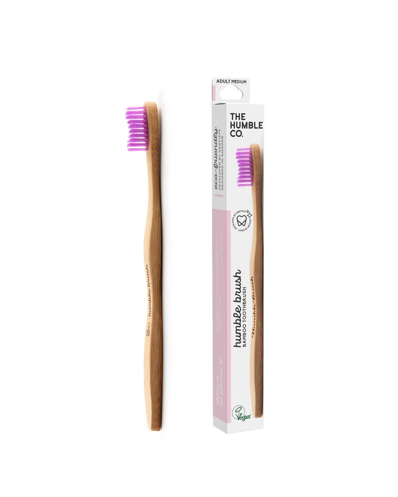 Yetişkin Bambu Diş Fırçası Medium - Lila