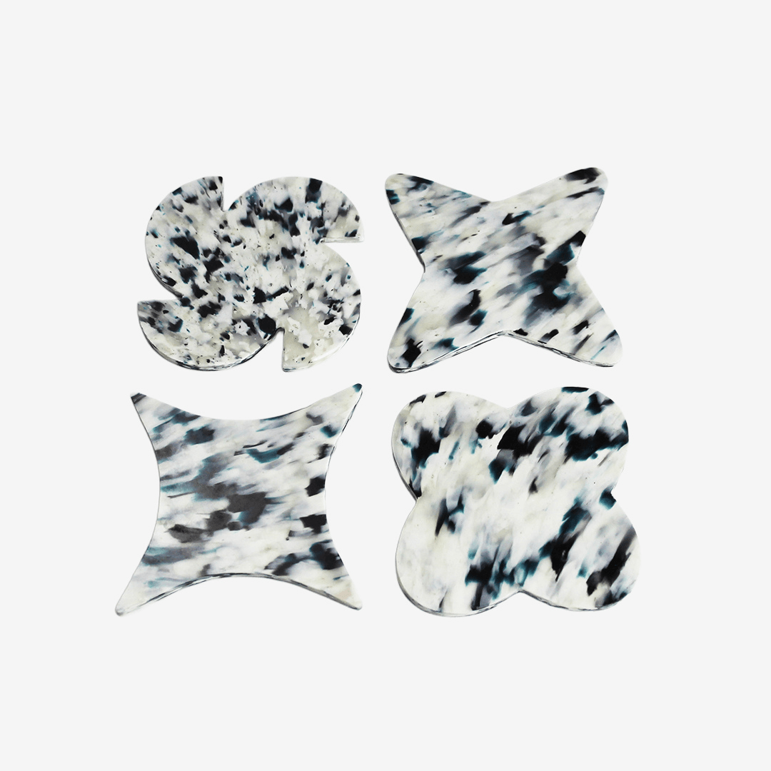 Abstract Bardak Altlığı Seti – 4'lü, Artic
