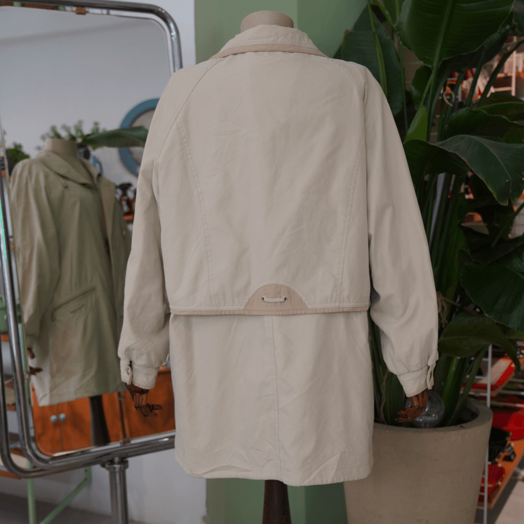 Kadın Oversize Bej Mont