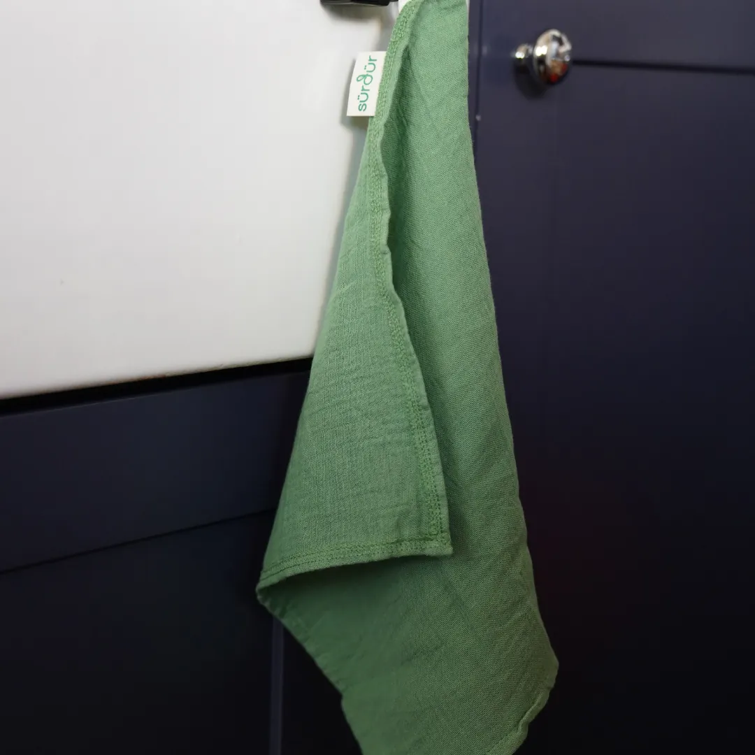 Müslin Kurulama Bezi 45x65 - Yeşil