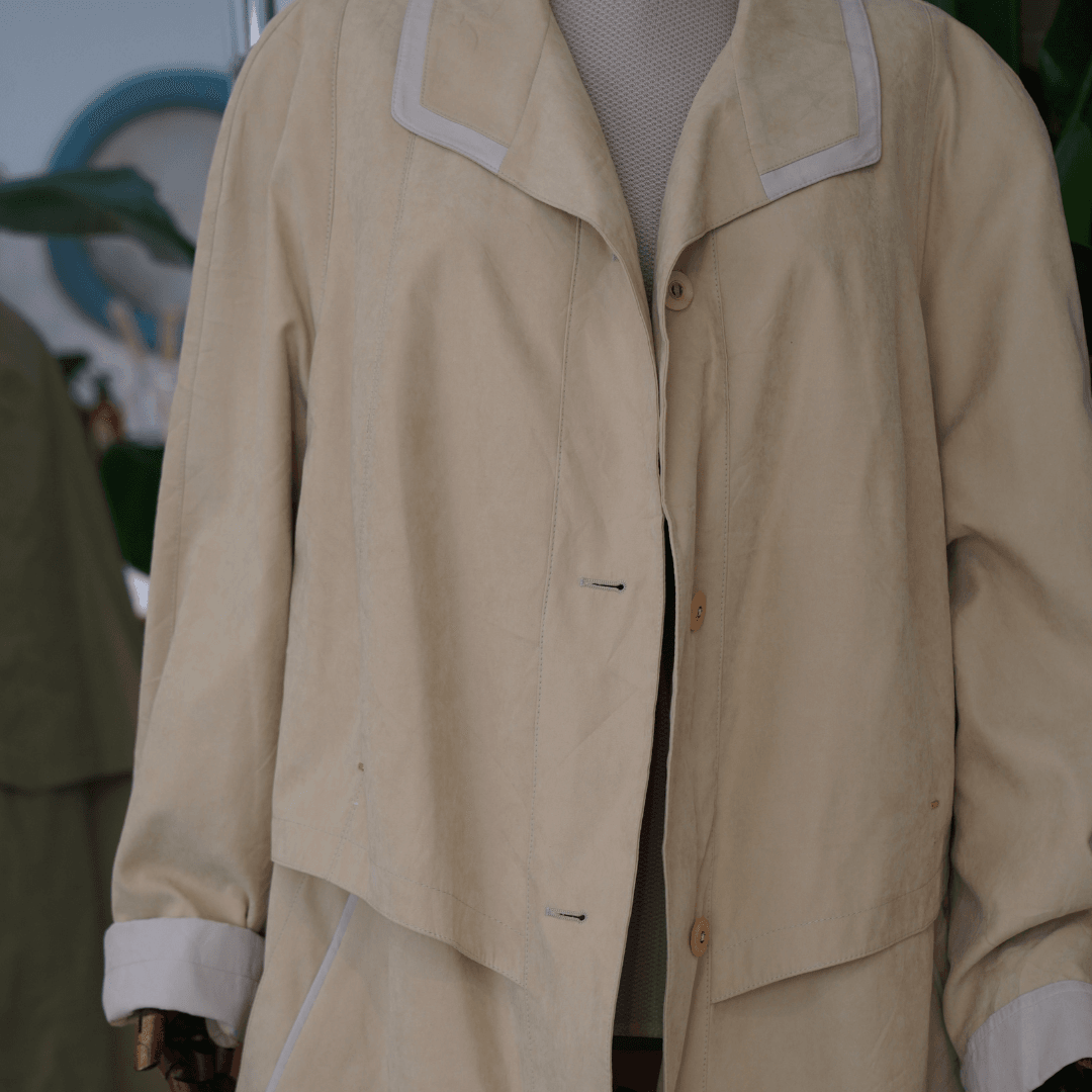 Kadın Oversize Trençkot - Sarı
