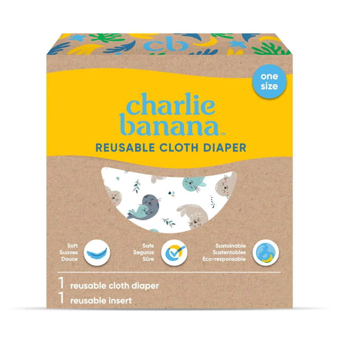 Charlie Banana Yıkanabilir Bebek Bezi 0-36 Ay Standart (Tek Beden) - Seally