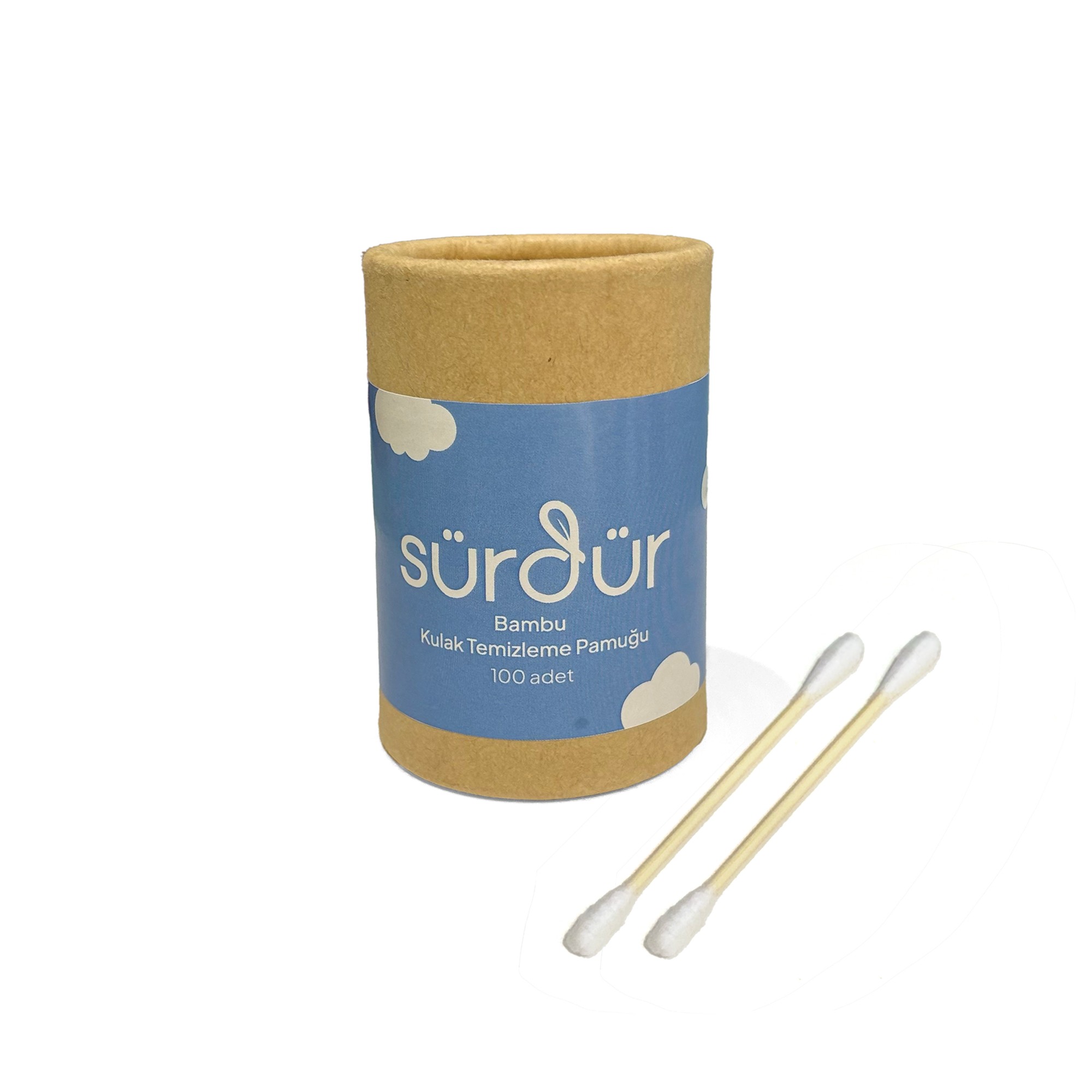Bambu Kulak Temizleme Pamuğu Spiral- Beyaz