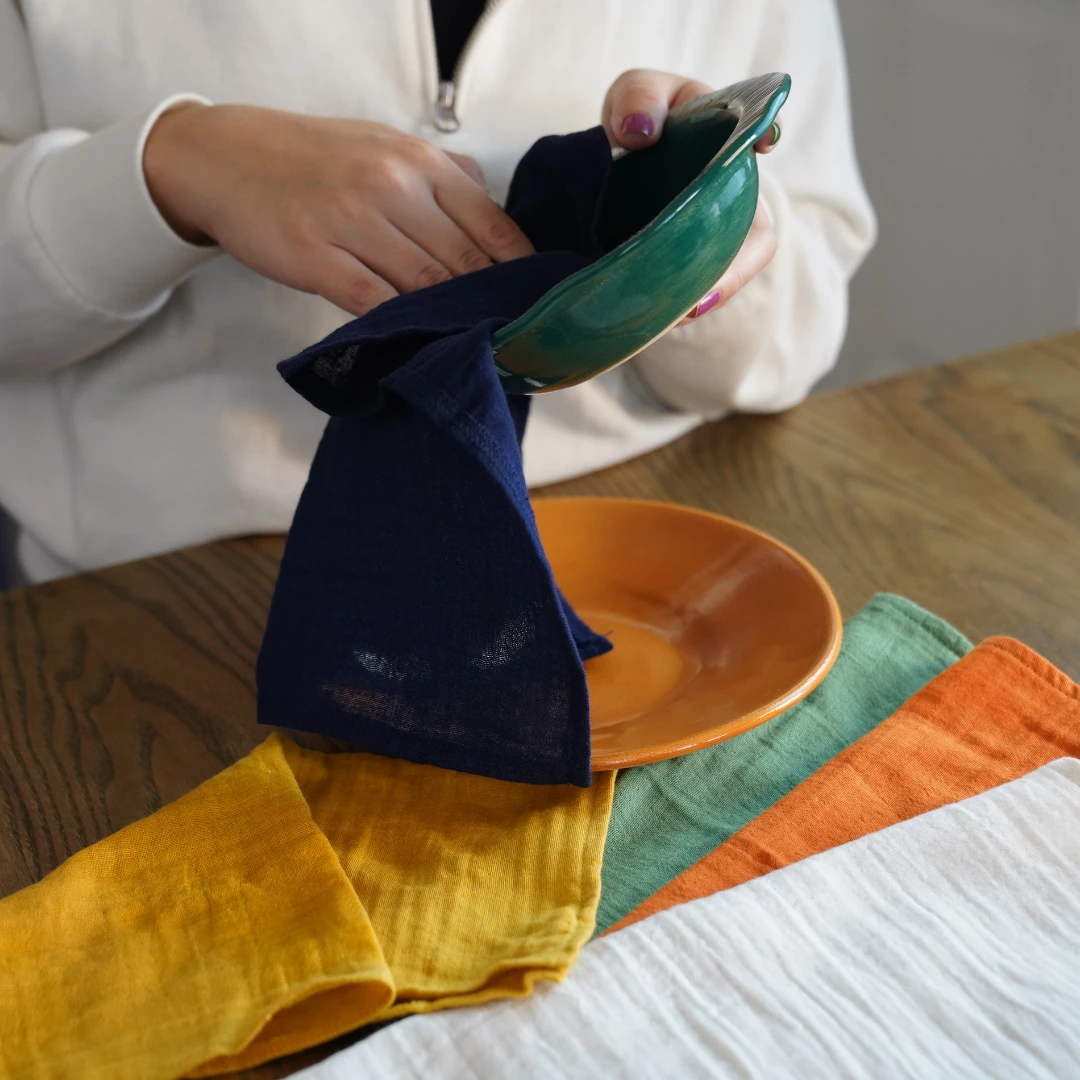 Müslin Kurulama Bezi 30x30 - Lacivert