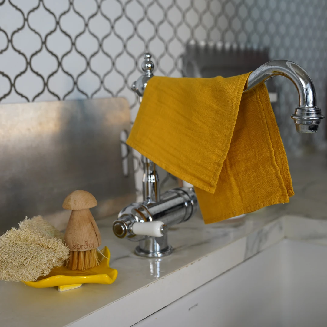 Müslin Kurulama Bezi 45x65 - Sarı