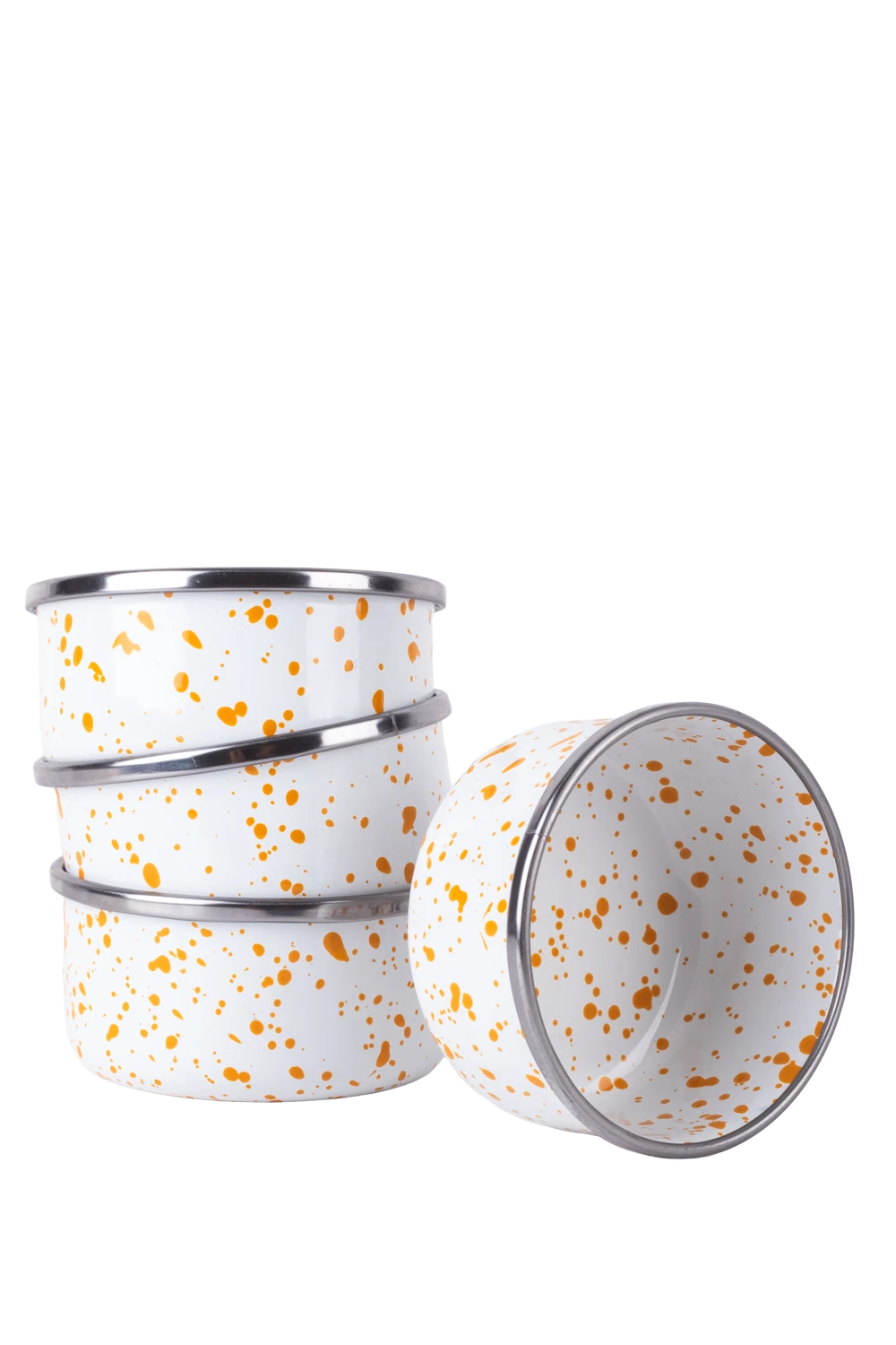 Speckles Emaye 4’lü kase - Hardal