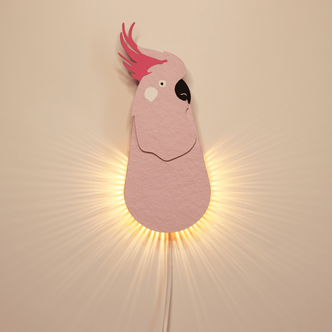 Pembe Kakadu Duvar Lambası