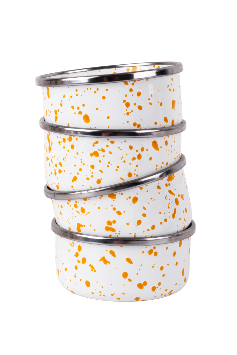 Speckles Emaye 4’lü kase - Hardal