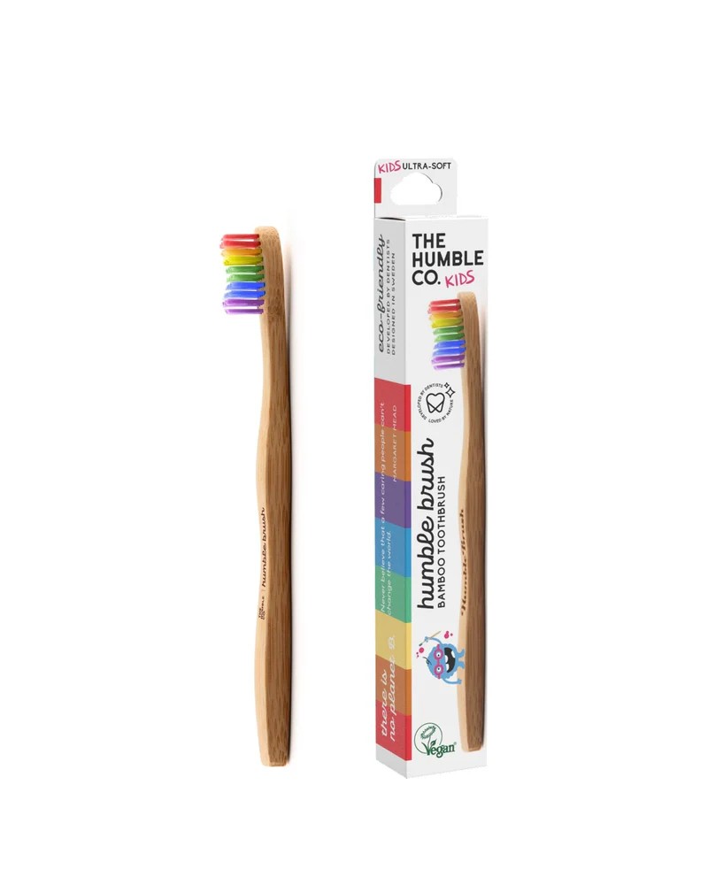 Çocuk Bambu Diş Fırçası Ultra Soft - Gökkuşağı Renkli