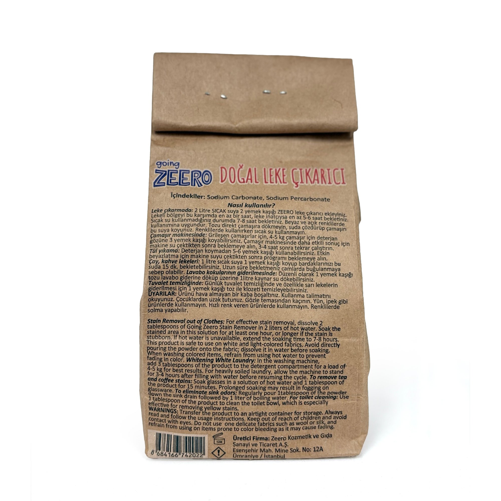 Doğal Çamaşır Suyu Alternatifi - Ekonomik Ambalaj - Refill - 600 gr