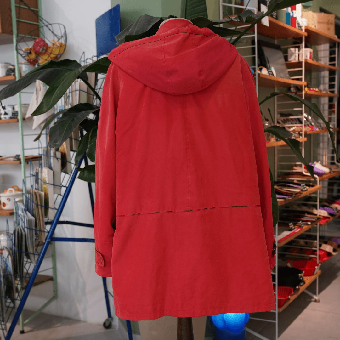 Kadın Oversize Kırmızı Trençkot