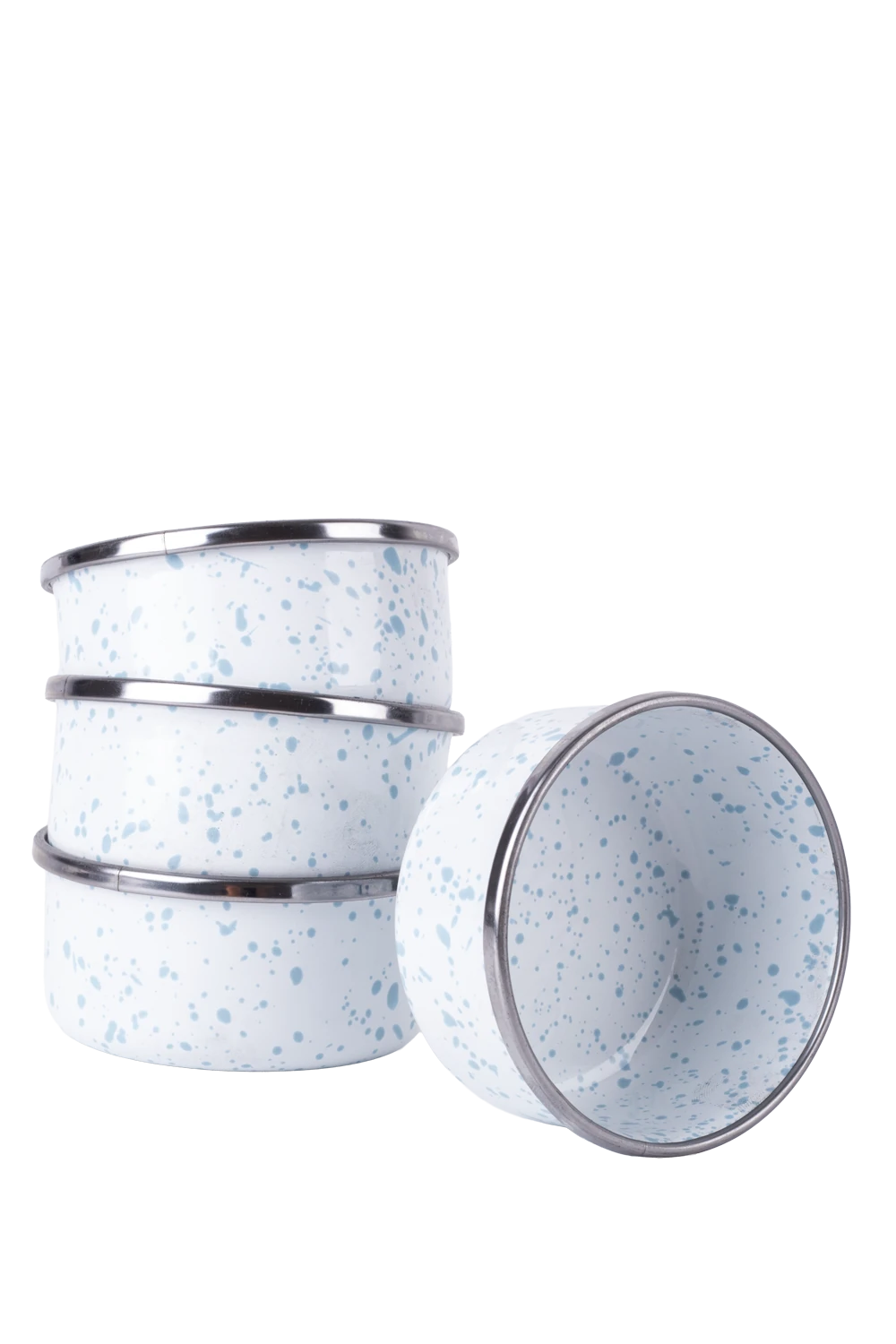 Speckles Emaye 4’lü kase - Bebe Mavisi