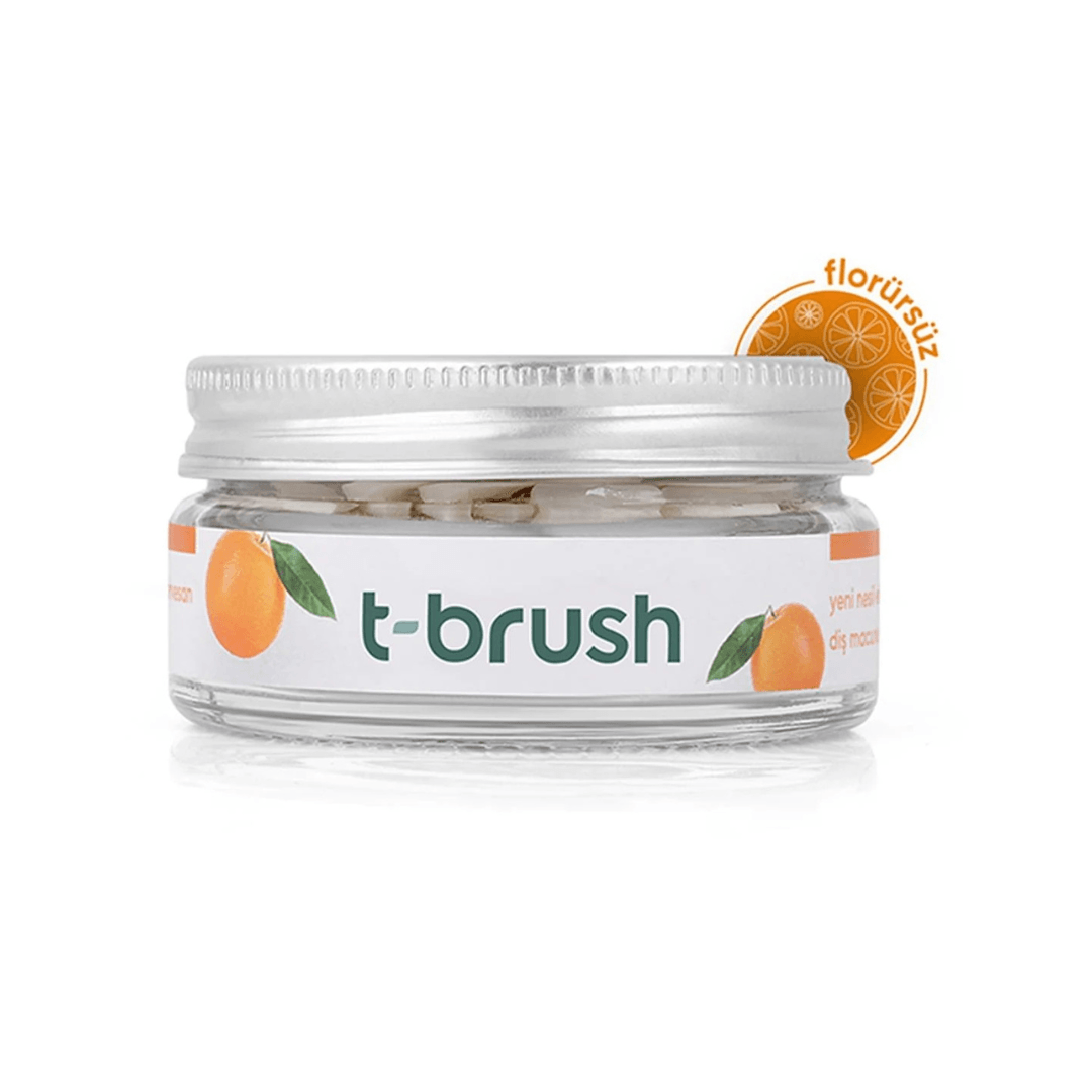 Portakal Aromalı Diş Macunu Tableti-Florürsüz