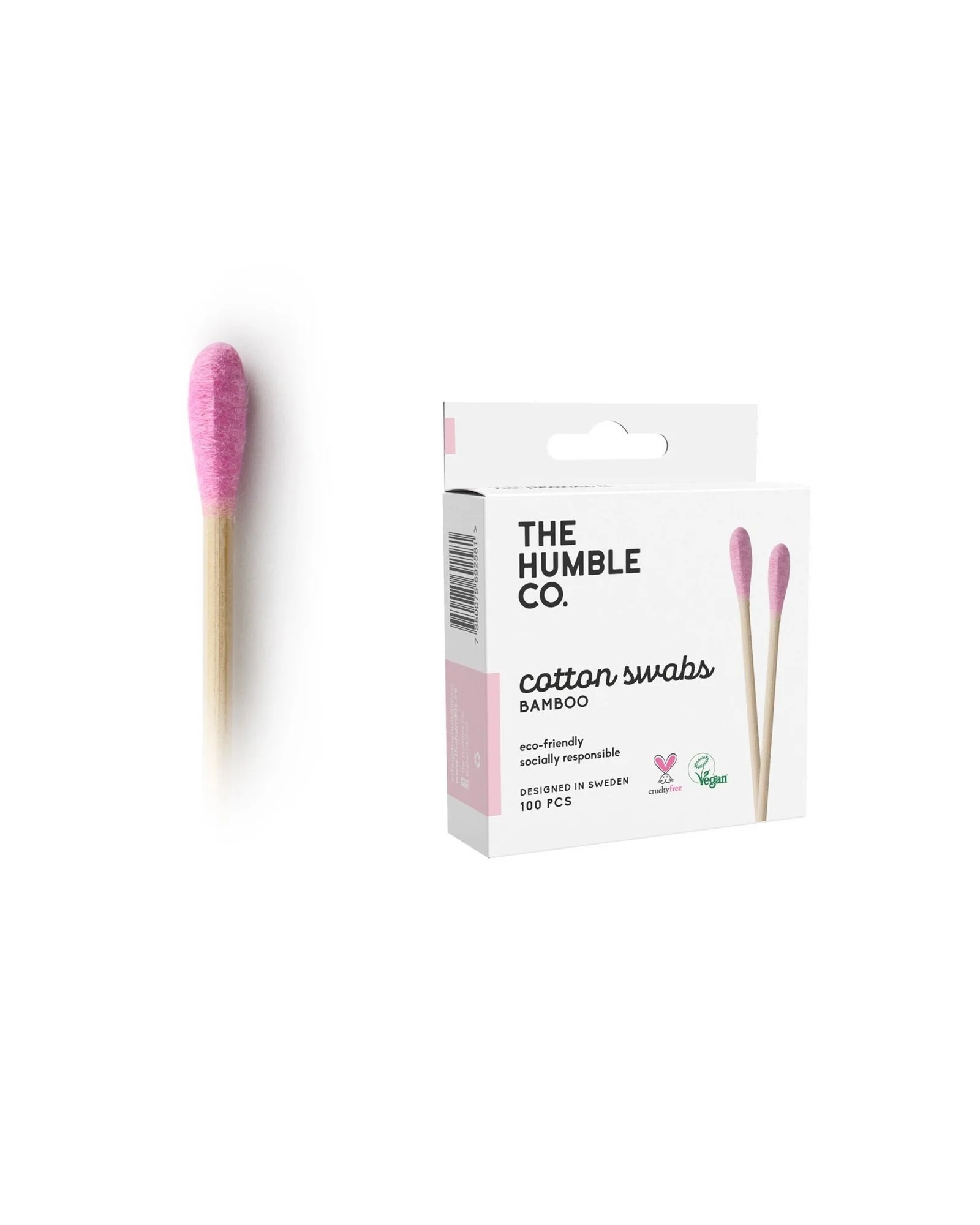 Bambu Kulak Çubuğu - Pembe - 100 adet
