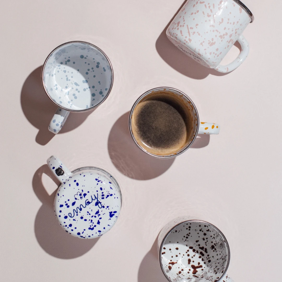 Speckles Emaye Kupa - Hardal