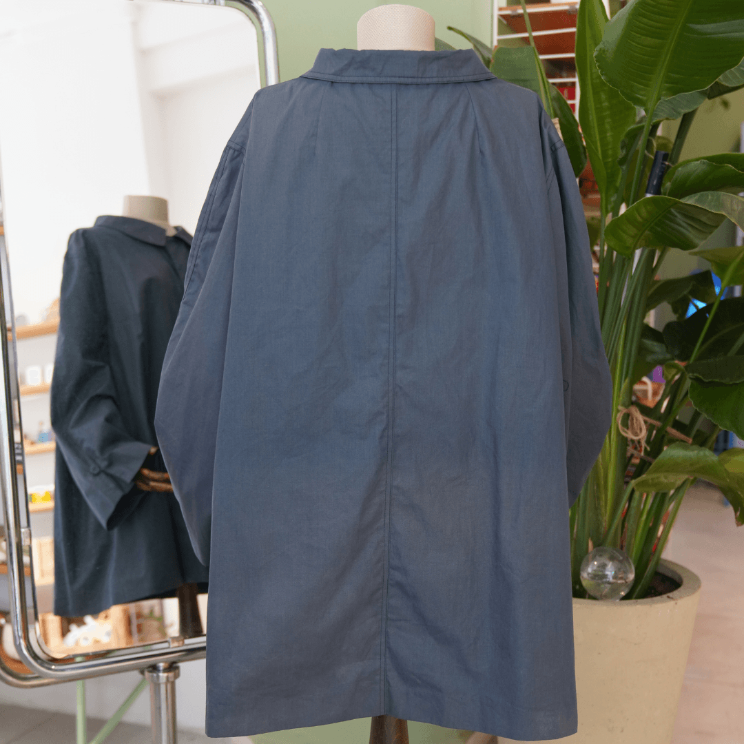 Kadın Oversize Pardesü - Lacivert