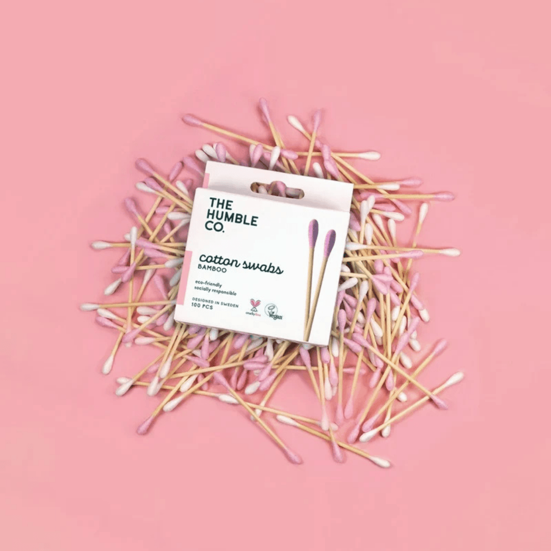 Bambu Kulak Çubuğu - Pembe - 100 adet
