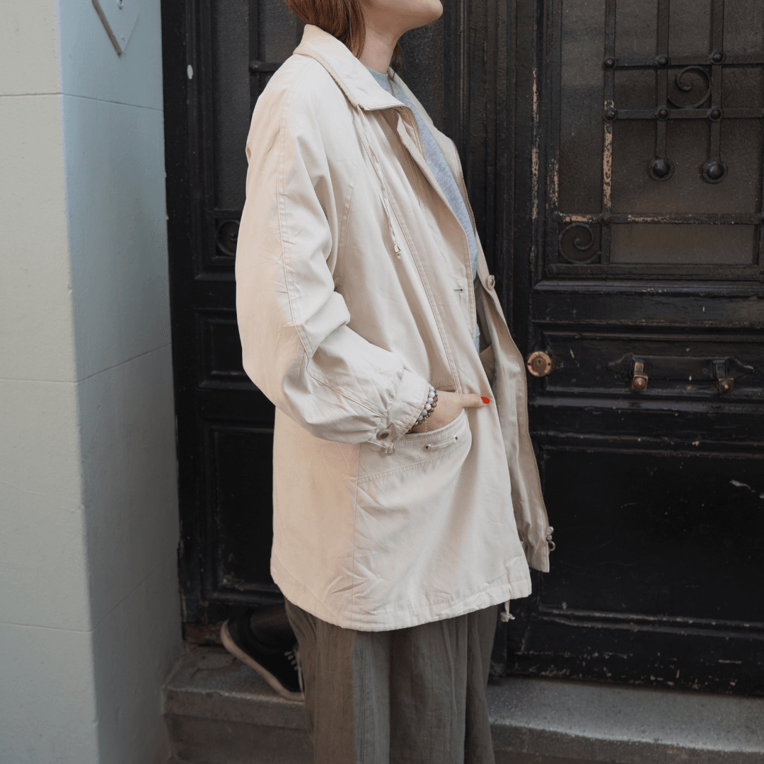 Kadın Oversize Bej Mont