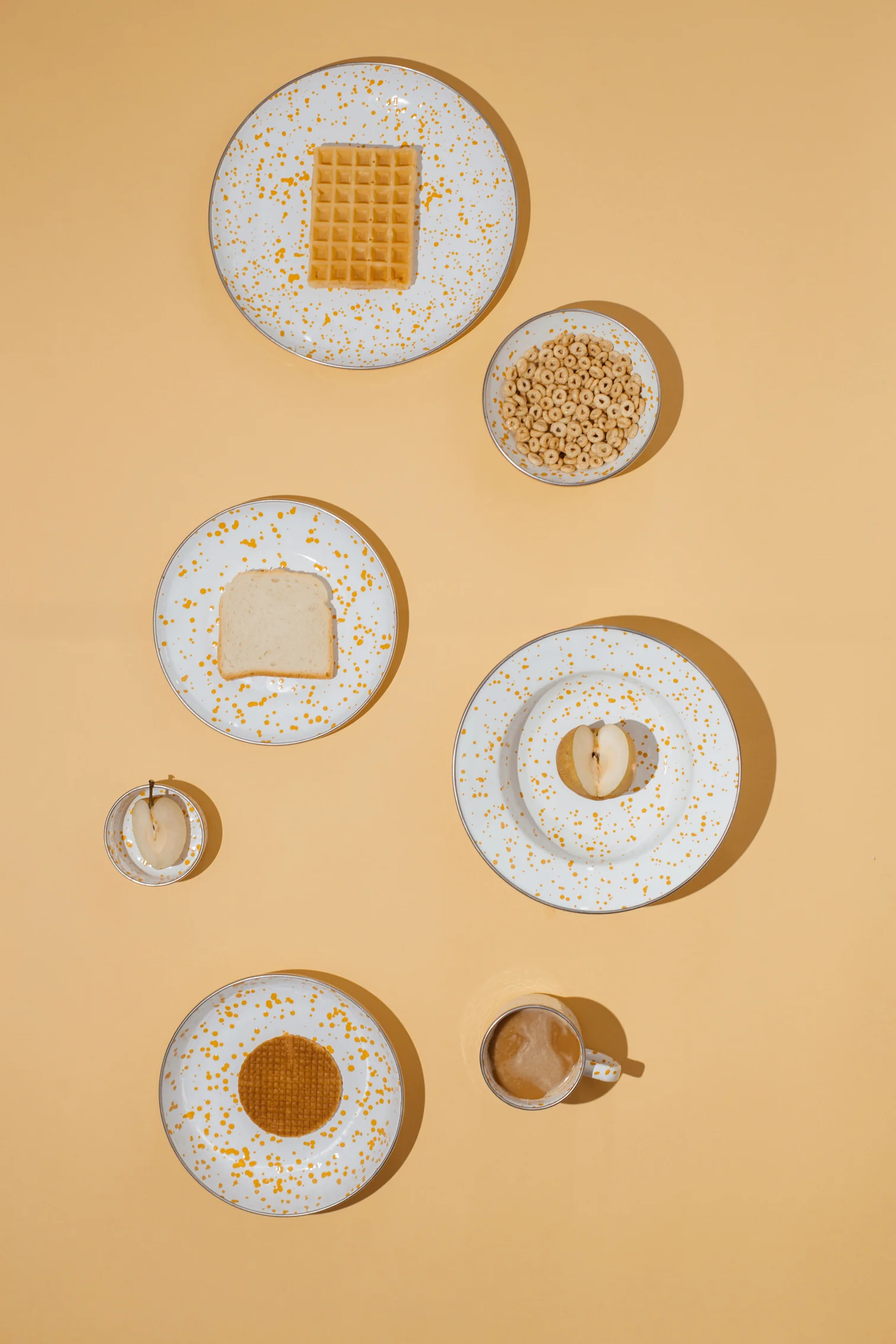 Speckles Emaye 4’lü kase - Hardal