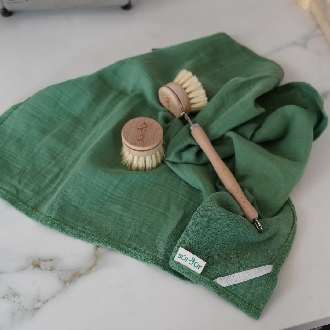 Müslin Kurulama Bezi 45x65 - Yeşil