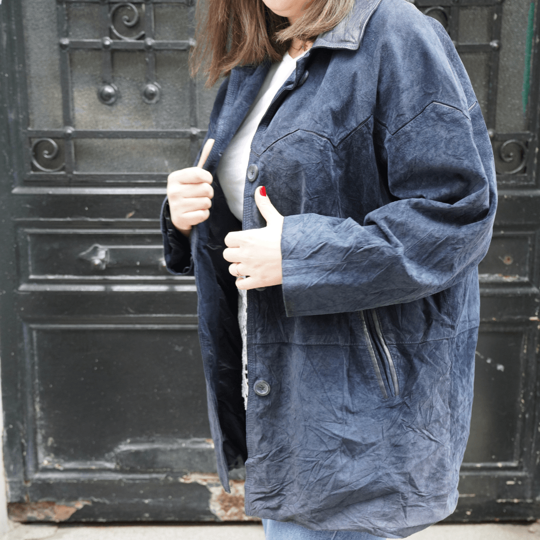 Kadın Lacivert Oversize Ceket
