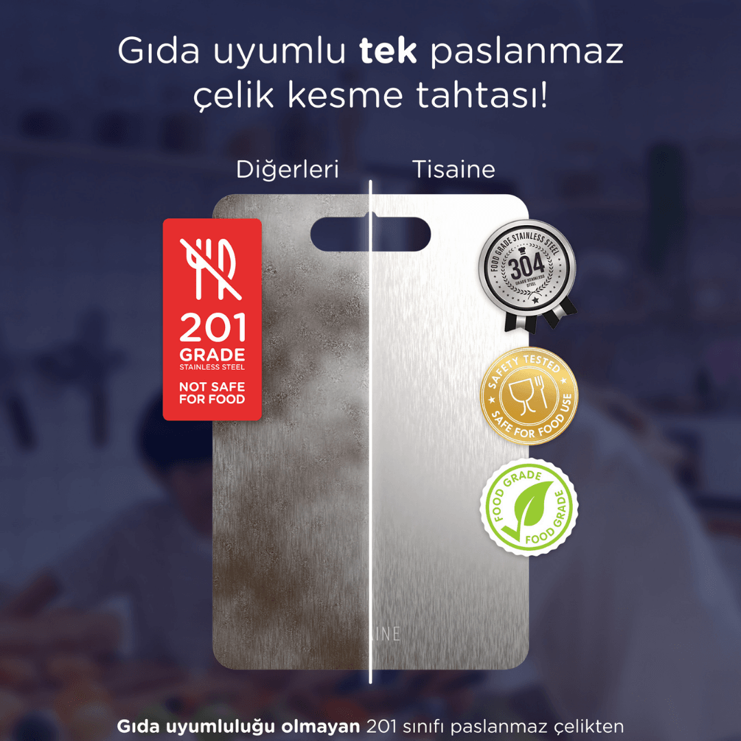 Paslanmaz Çelik Kesme Tahtası