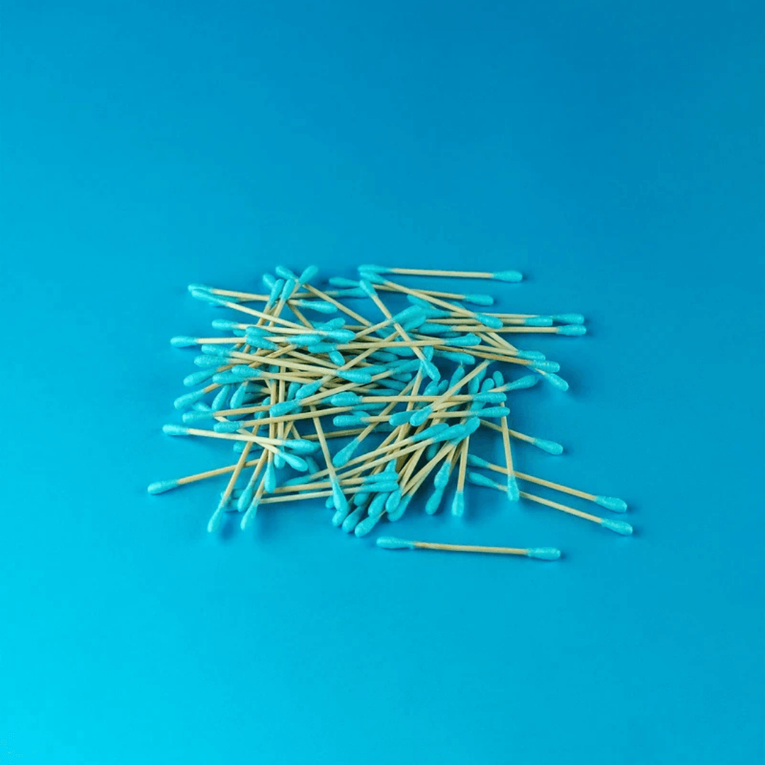 Bambu Kulak Çubuğu - Mavi - 100 adet